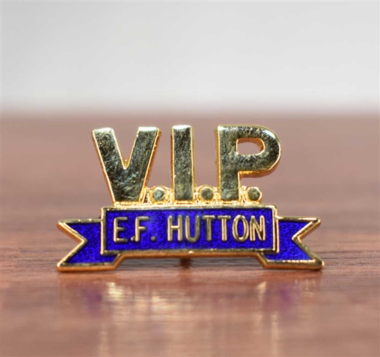 Vip Protection Pin Vintage EF Hutton VIP Lapel Pin