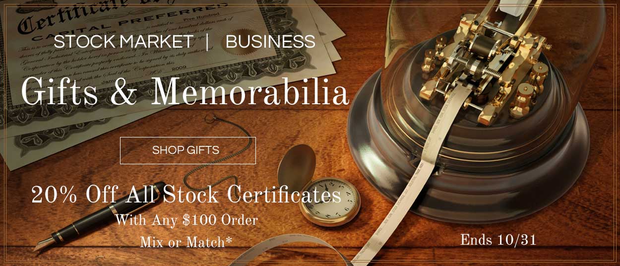 Antique Stock Certificate Sale
